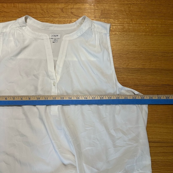 J Crew Womens XXL Sleeveless V-neck Popover Top in Marine Salt Ivory(j)10 - Picture 6 of 10